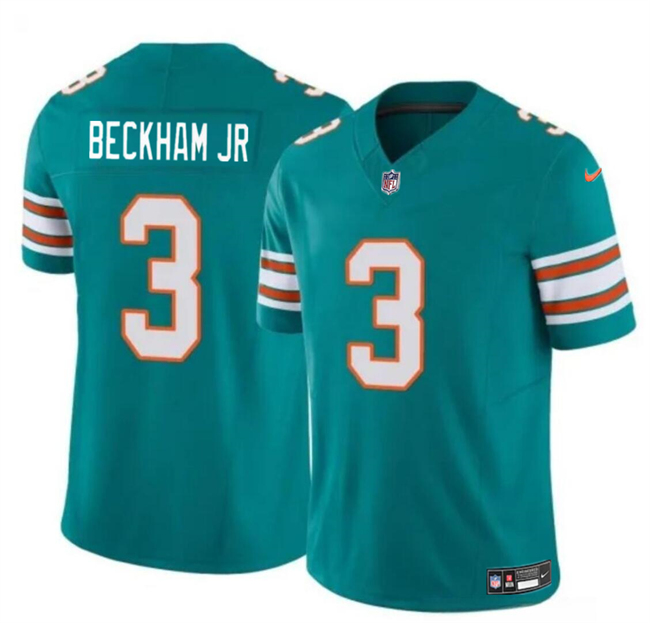 Youth Miami Dolphins #3 Odell Beckham Jr Aqua 2023 F.U.S.E Alternate Vapor Limited Stitched Football Jersey